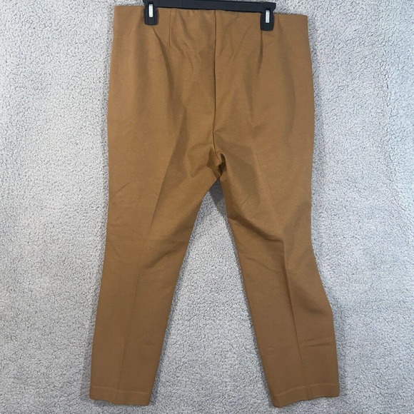 Chico's Pants Womens 2.5 Brown Flat Front Slash Pockets Straight Casual Career - Picture 2 of 15